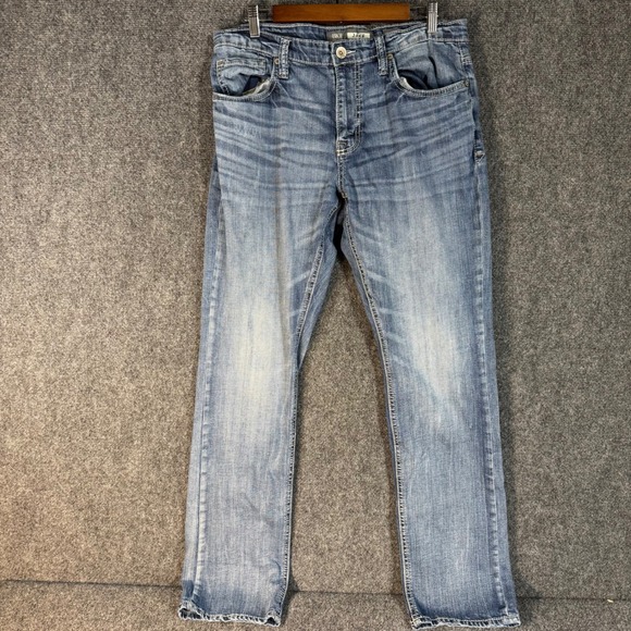 BKE Jake Mens Straight Leg Jeans Blue Wash Size 34Lx30 - Picture 2 of 5